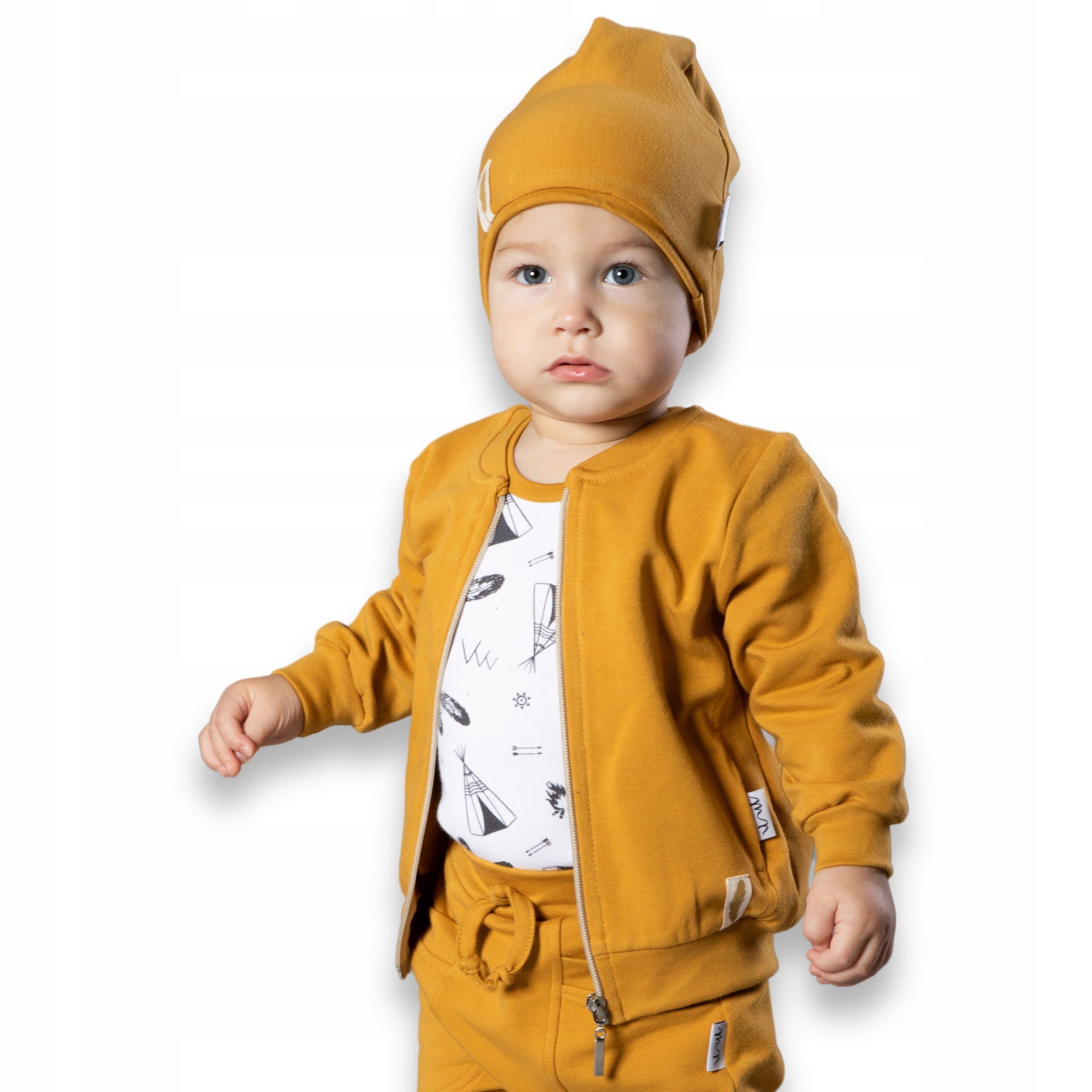 

Bluza musztardowa 128 na zamek Nicol