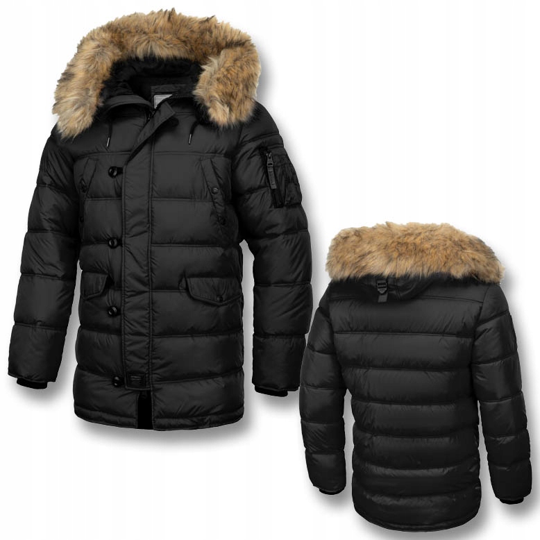 Pánská Zimní bunda Pitbull Parka s kapucí Kingston II, zateplená