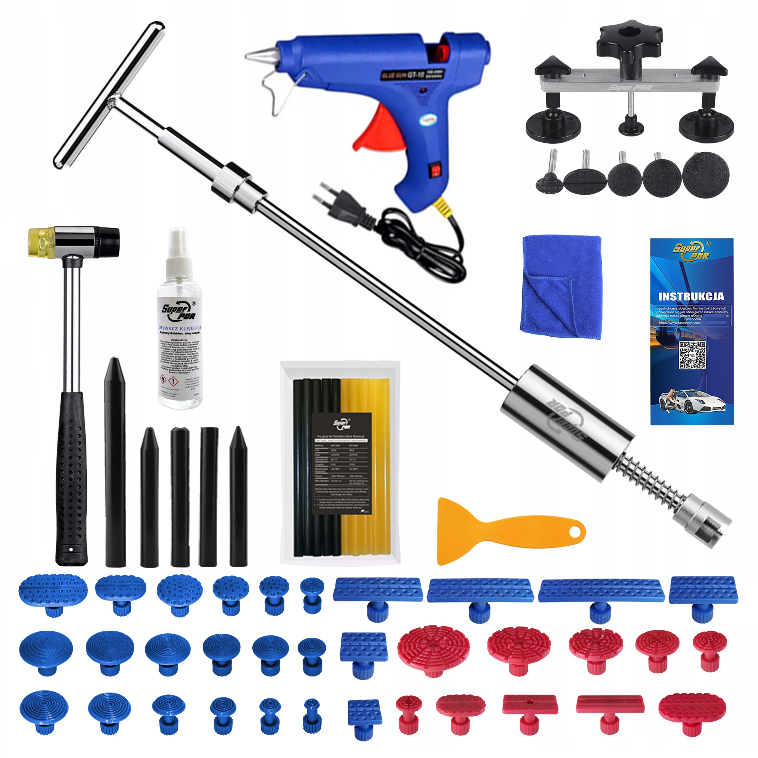 Vytahování Odstraňování promáčklin Sada Pdr Silné lepidlo pro Pdr Nástroje Pdr