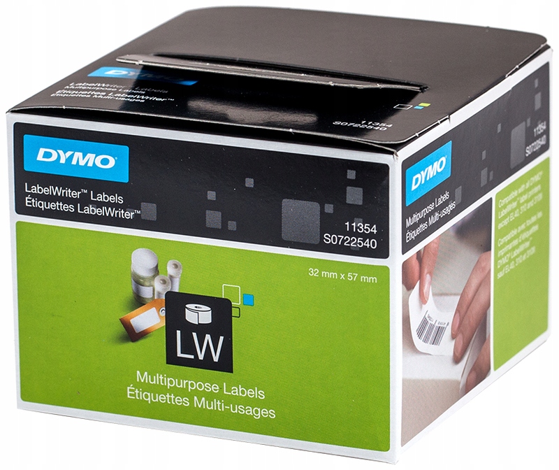 Termické etikety pro označování 57 x 32 mm Bílé Rolka 1000 Kusů Dymo