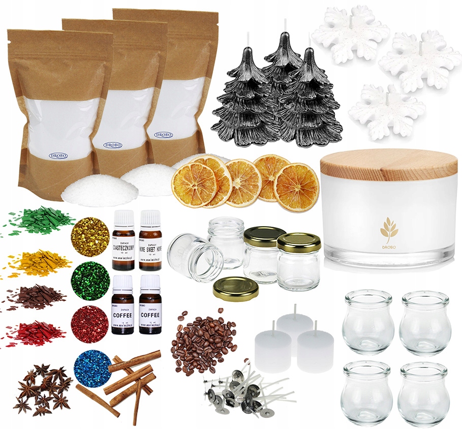 Velká sada na výrobu svíček XXL svíčky pro vánoční dekorace 19