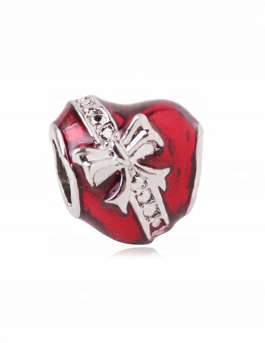 

Zawieszka charms Serce z kokardką