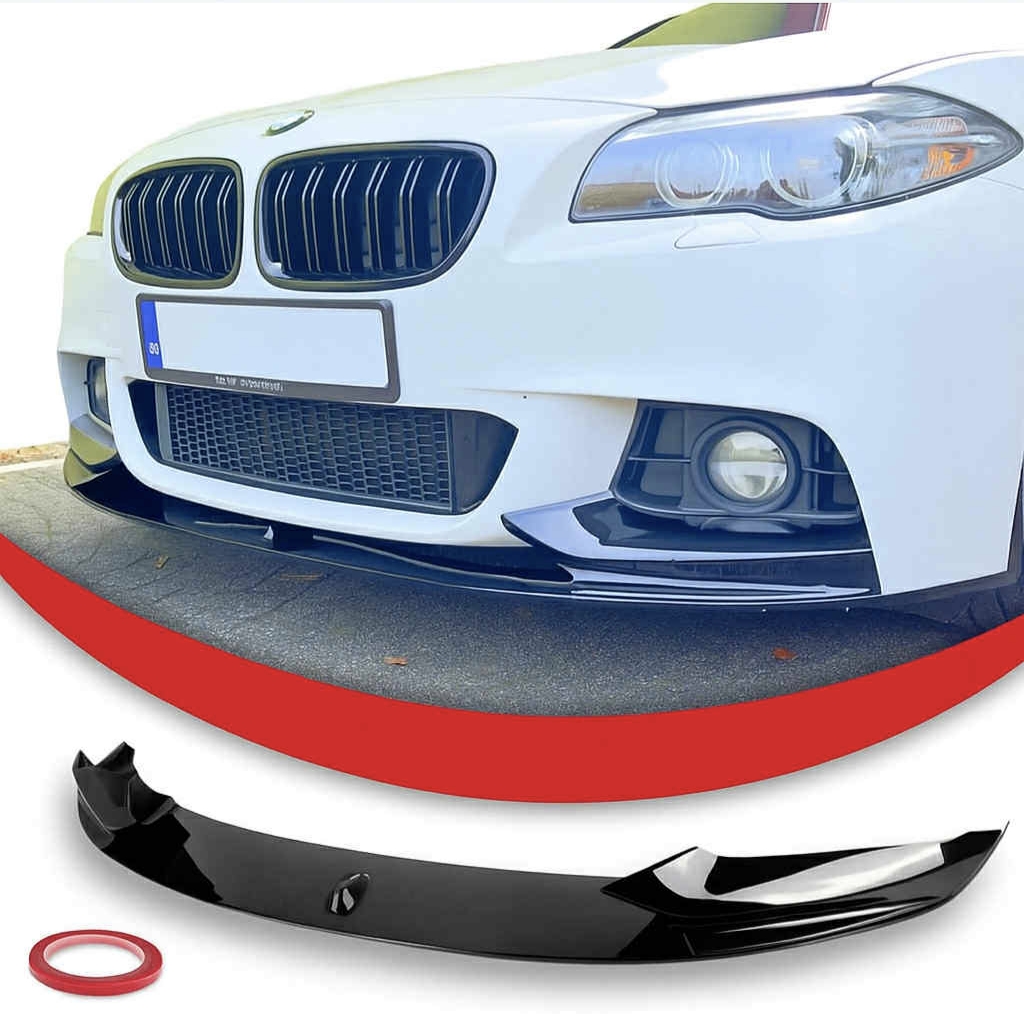 Bmw F10 F11 Přední Krytka Nárazníku Spoiler M-balíček Letka Černý Lesk