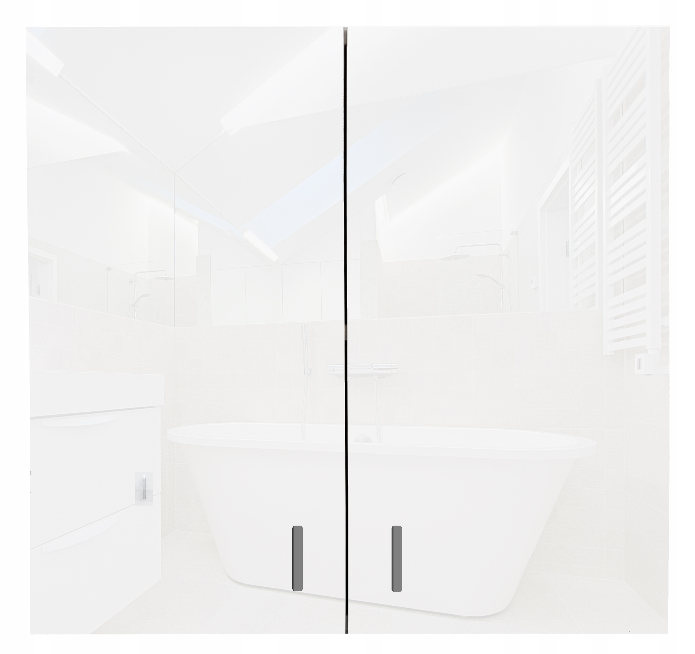 Koupelnová skříňka 60 x 60 cm Bílý Lesk bílá závěsná do koupelny