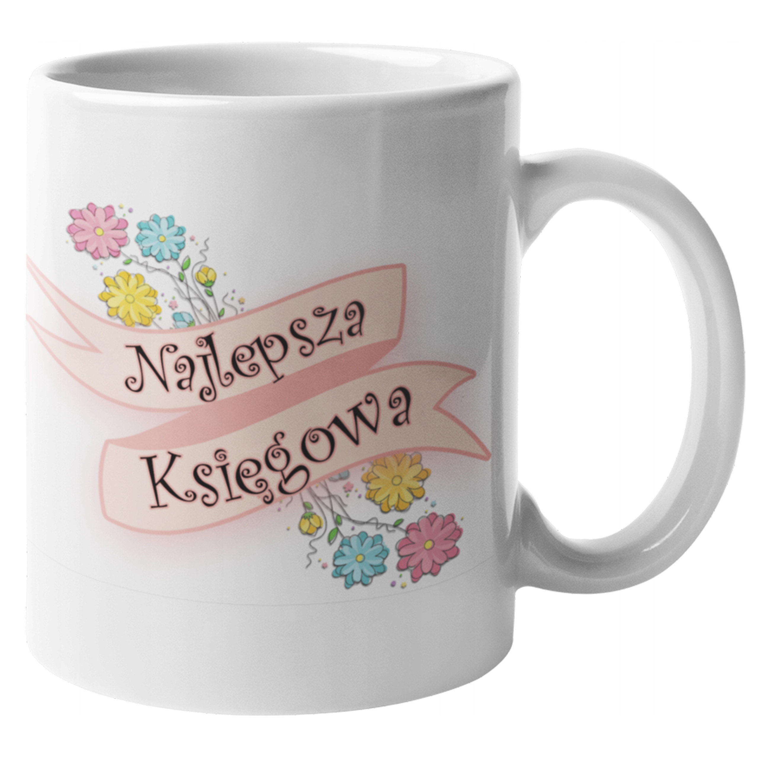 

PIękny kubek księgowa dla księgowej kwiaty