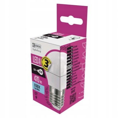 

Żarówka Led kulka E27 mini 5W-40W E27 3lata emos
