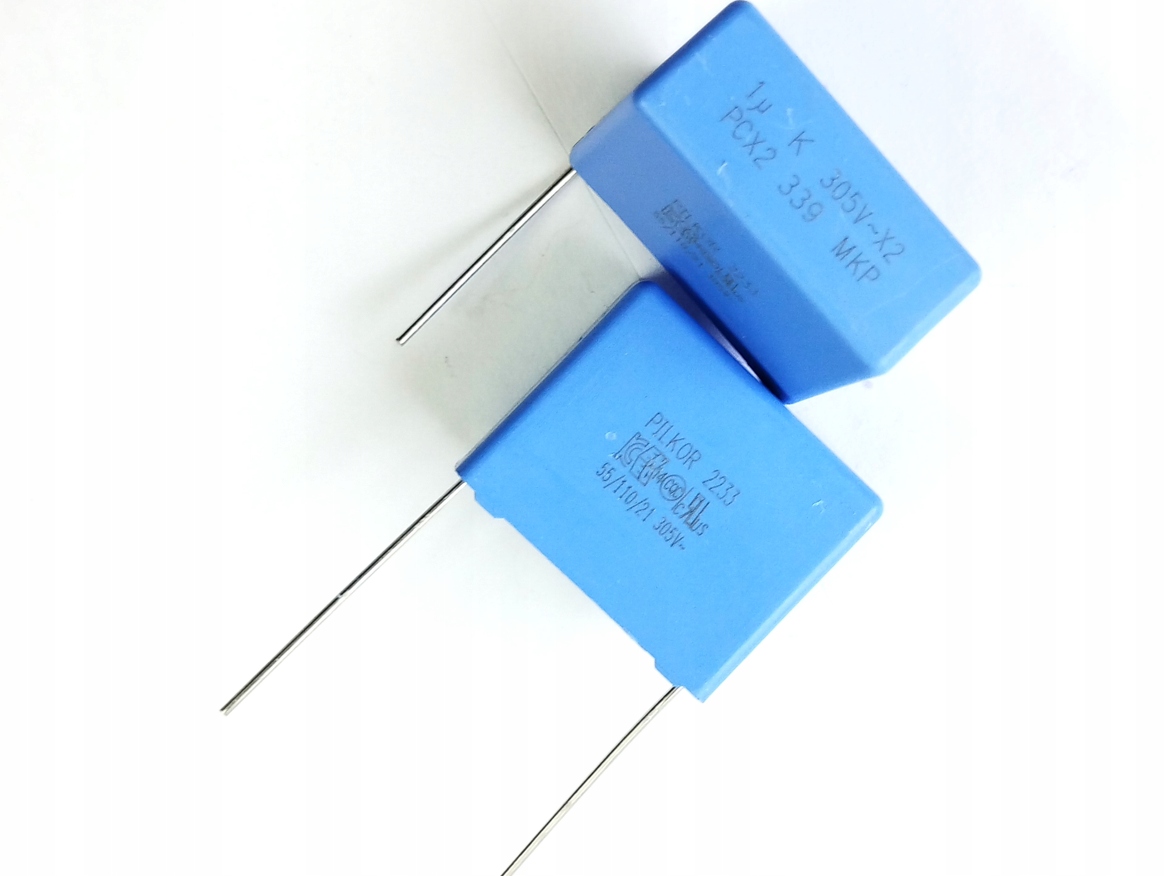 [4szt] Kondensator X2 polipropylenowy Mkp 1uF 305V Ac R=22.5mm