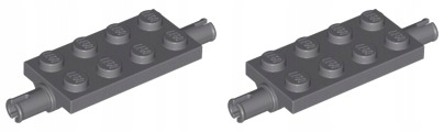 

Lego 30157 Płytka z osiami 2x4 szara c (4g) 2 szt.