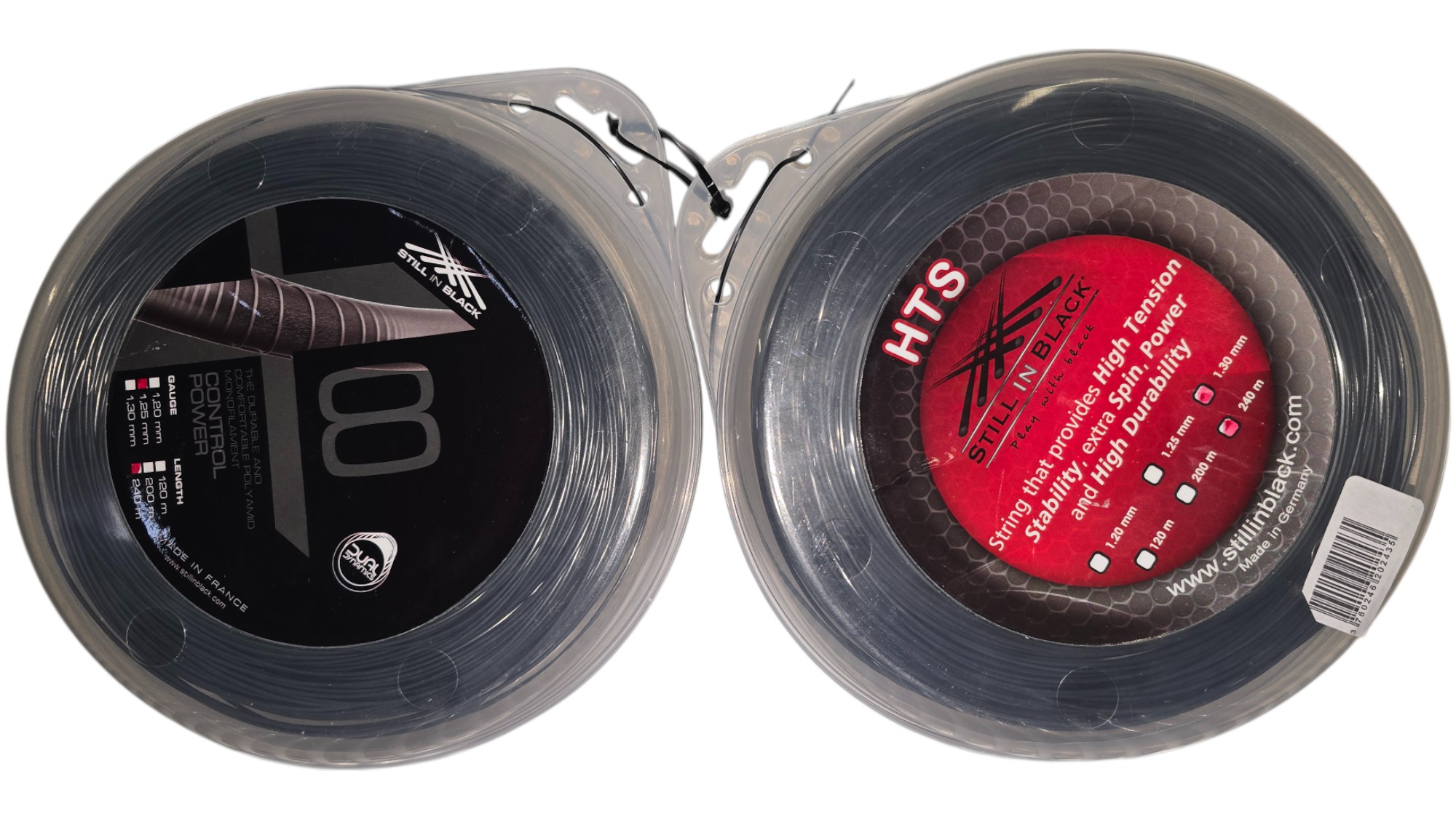 2X Tenisový Výplet Still In Black 1.25 MM 240 M 1.30 MM 240 M, Sada 2 Kusů