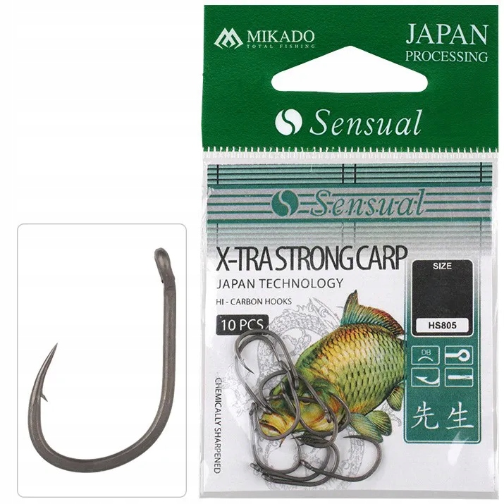 Haczyk Mikado Sensual X-tra Strong Carp nr 14 Db 10szt.