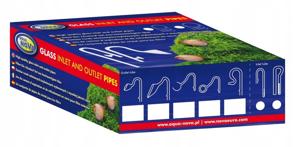 Skleněný Vstup A Výstup Kelímkového Filtru Pro Hadici 12/16 MM Sklo Akvária