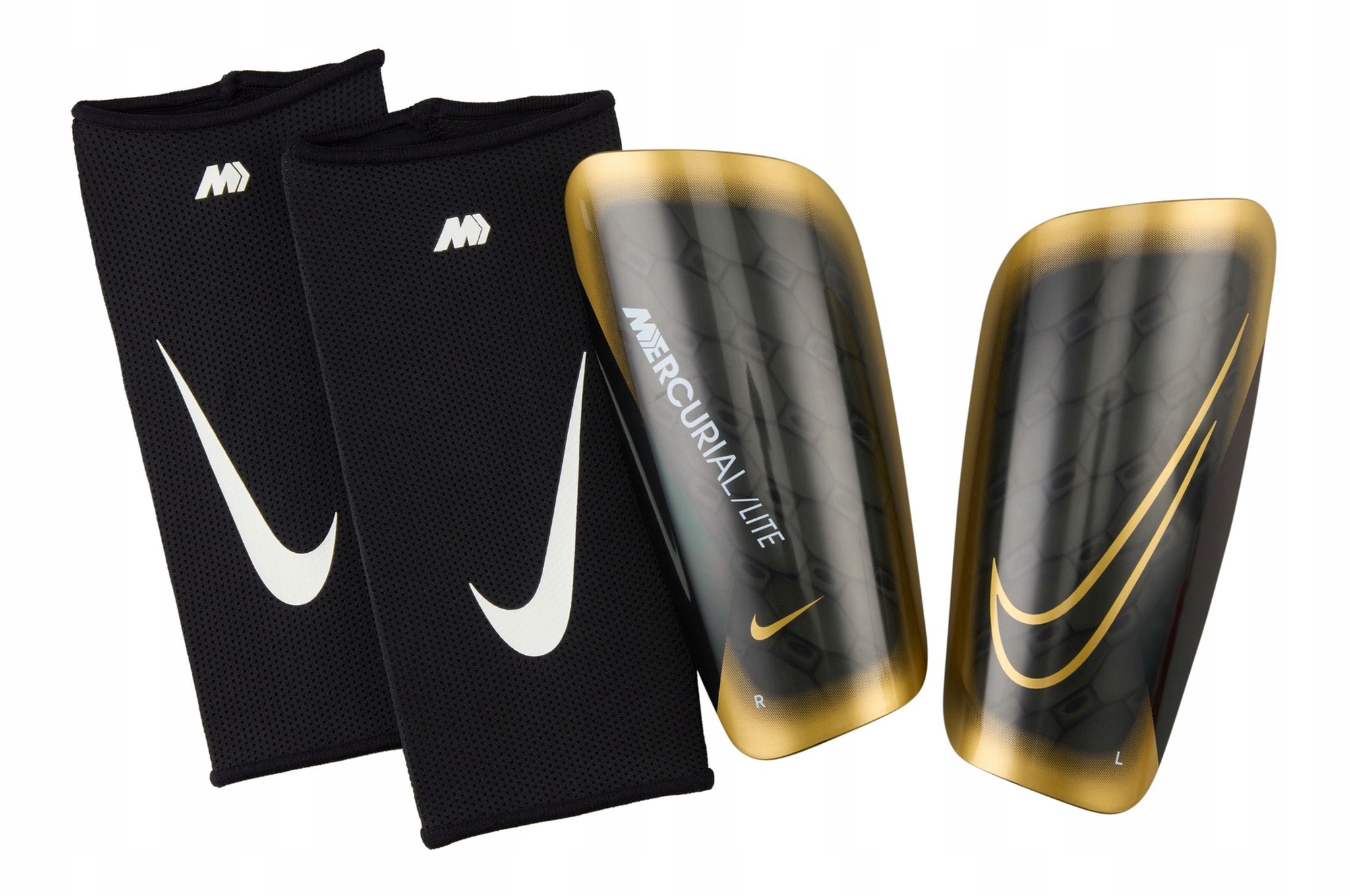 Ochraniacze Piłkarskie Nagolenniki Piłkarskie Nike Mercurial Lite Czarne XL