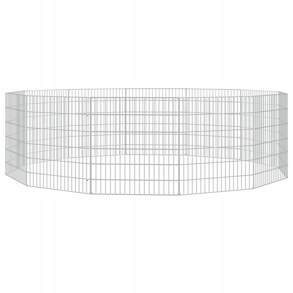 Levně Ohrádka pro zvířata 12 panelů 54 x 60 cm pozinkované železo