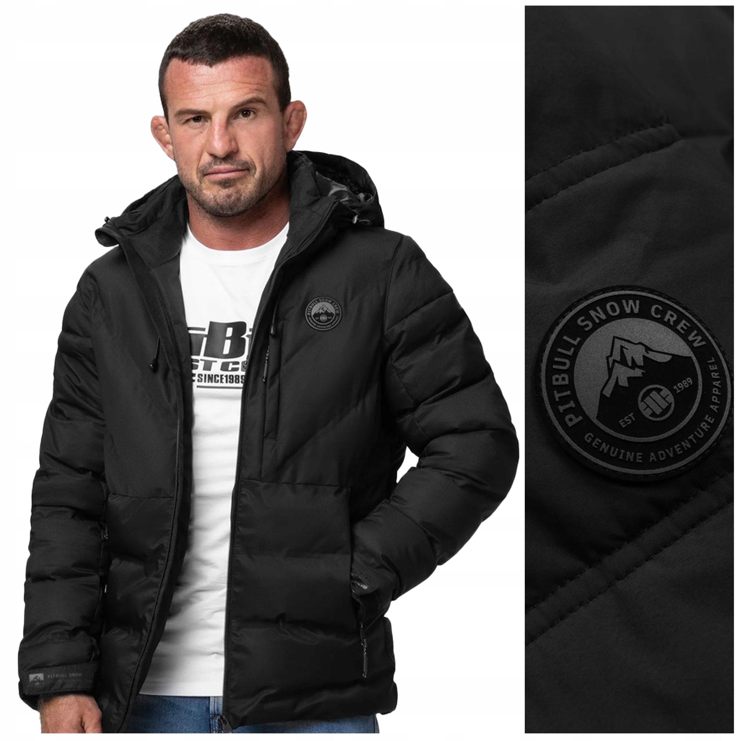 Zimní bunda prošívaná s kapucí Pit Bull „stanford“ vel. 3XL černá