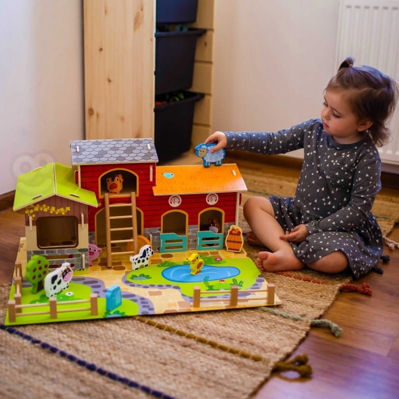 DUŻA DREWNIANA FARMA ZE ZWIERZĄTKAMI 18EL. Marka Woopie