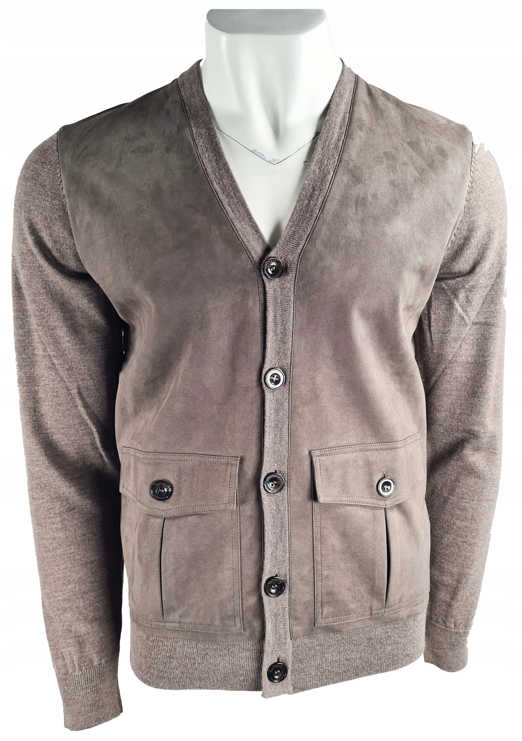 Hackett London Safari Hybrid Cardigan Svetr r. M