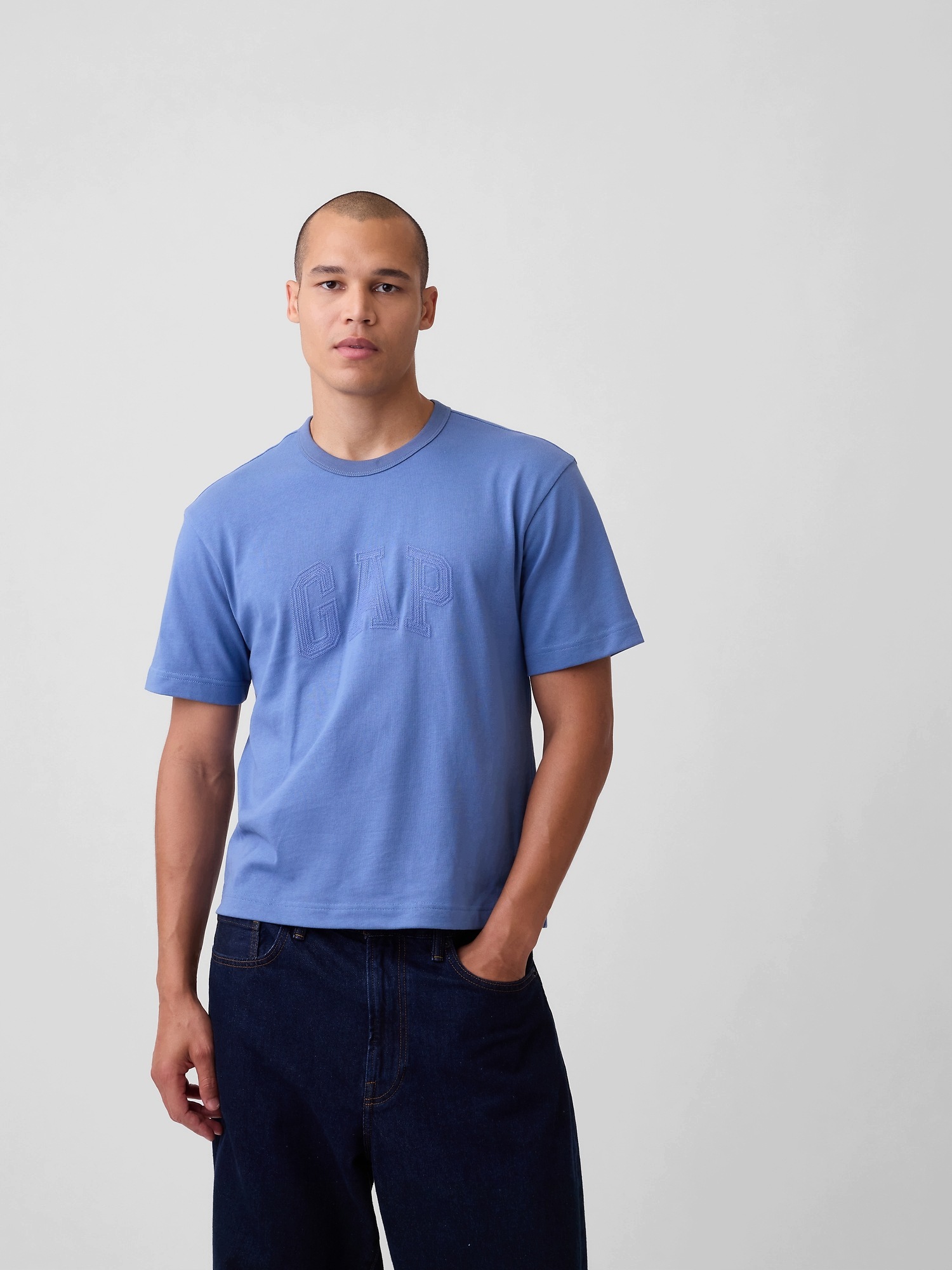 Gap Crop tričko Heavyweight s logem