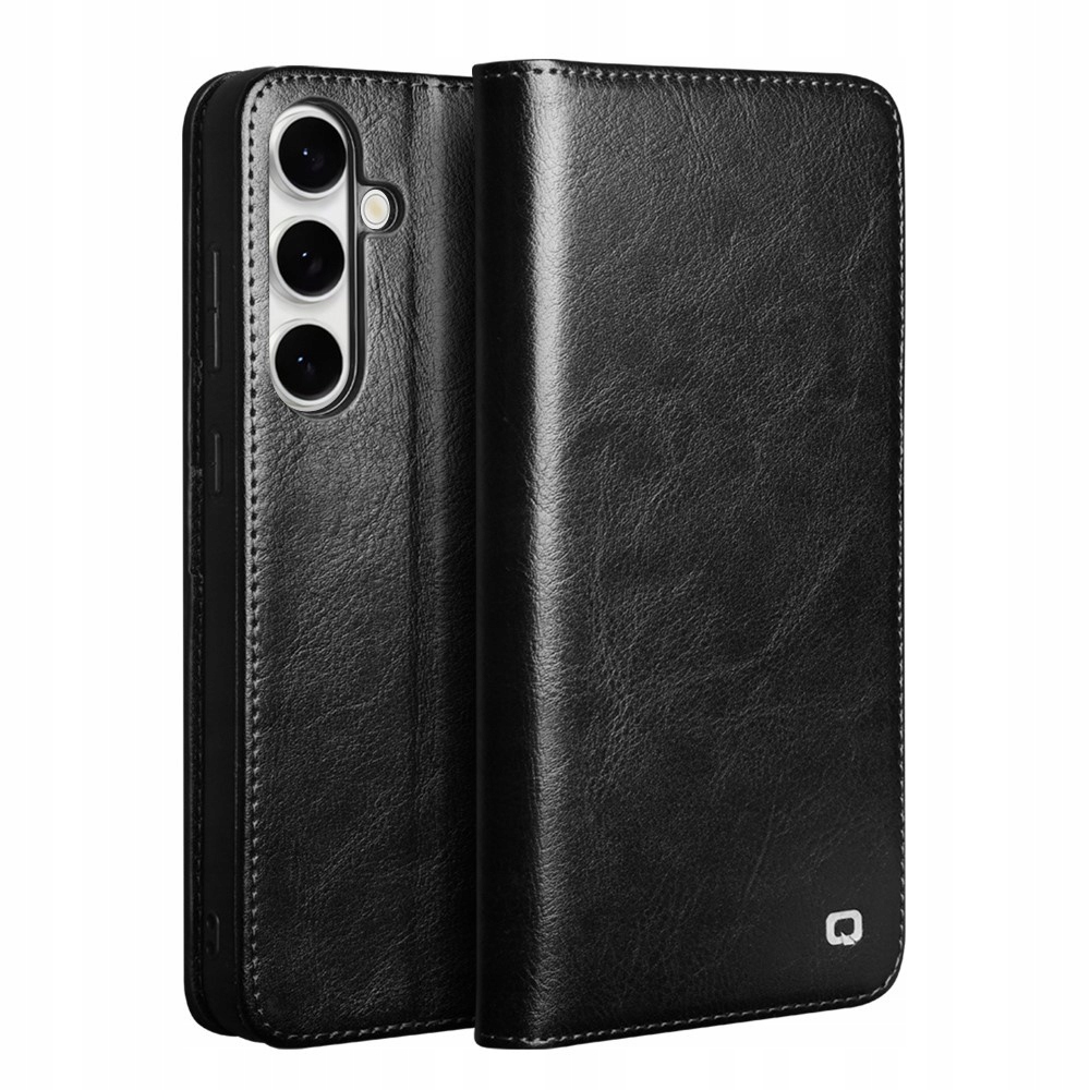 Kožené Flipové pouzdro pro Galaxy S25 Fe, Qialino Leather Wallet, Kryt