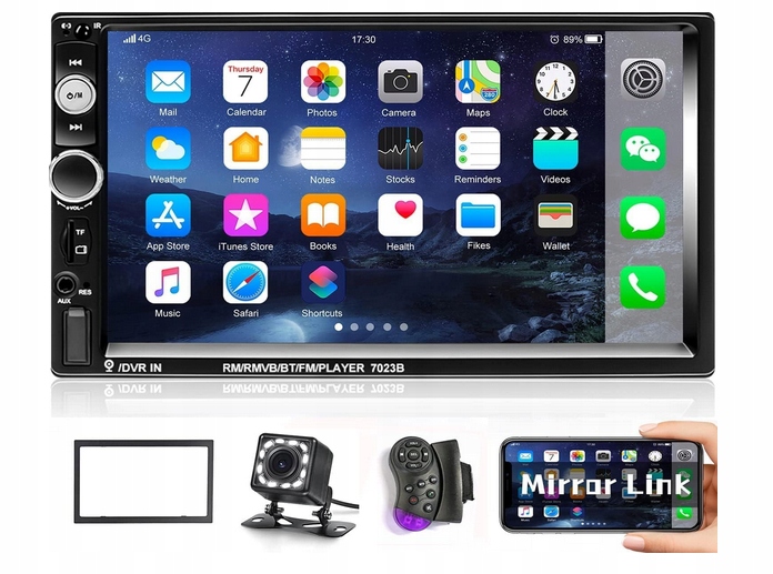 Camecho 7-CALOWY Ekran Dotykowy Radio Samochodowe Z Kamerą Cofania