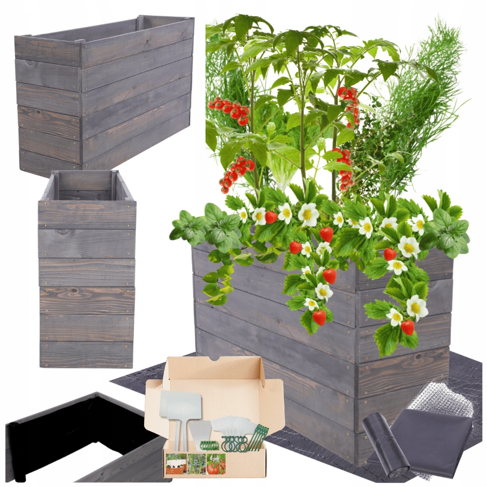 Vyvýšený záhon zeleninová zahrada truhlík pařeniště květináč impregnace 54x100x30