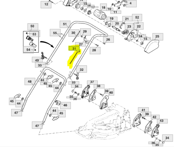 Linka John Deere SA1455 43-VARIO SA1855 SA224019