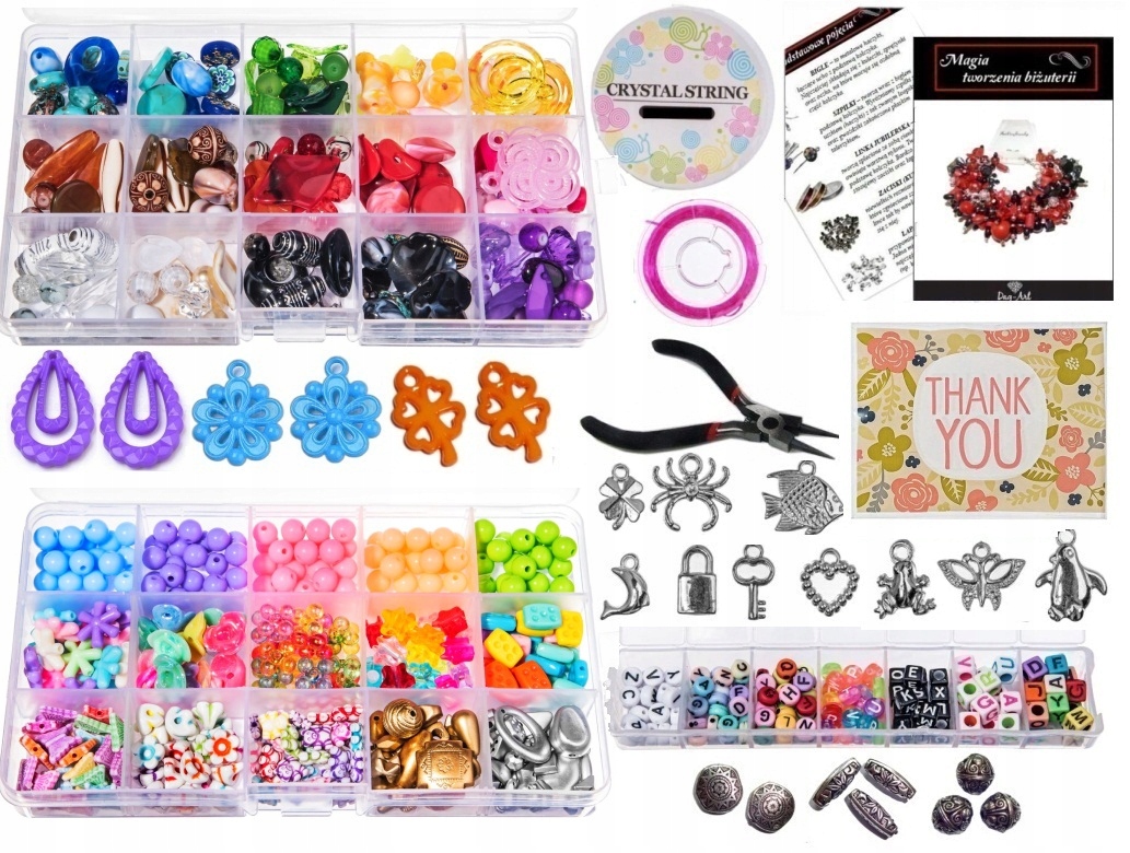 

XL Zestaw Koraliki Do Robienia Kolczyków Biżuterii