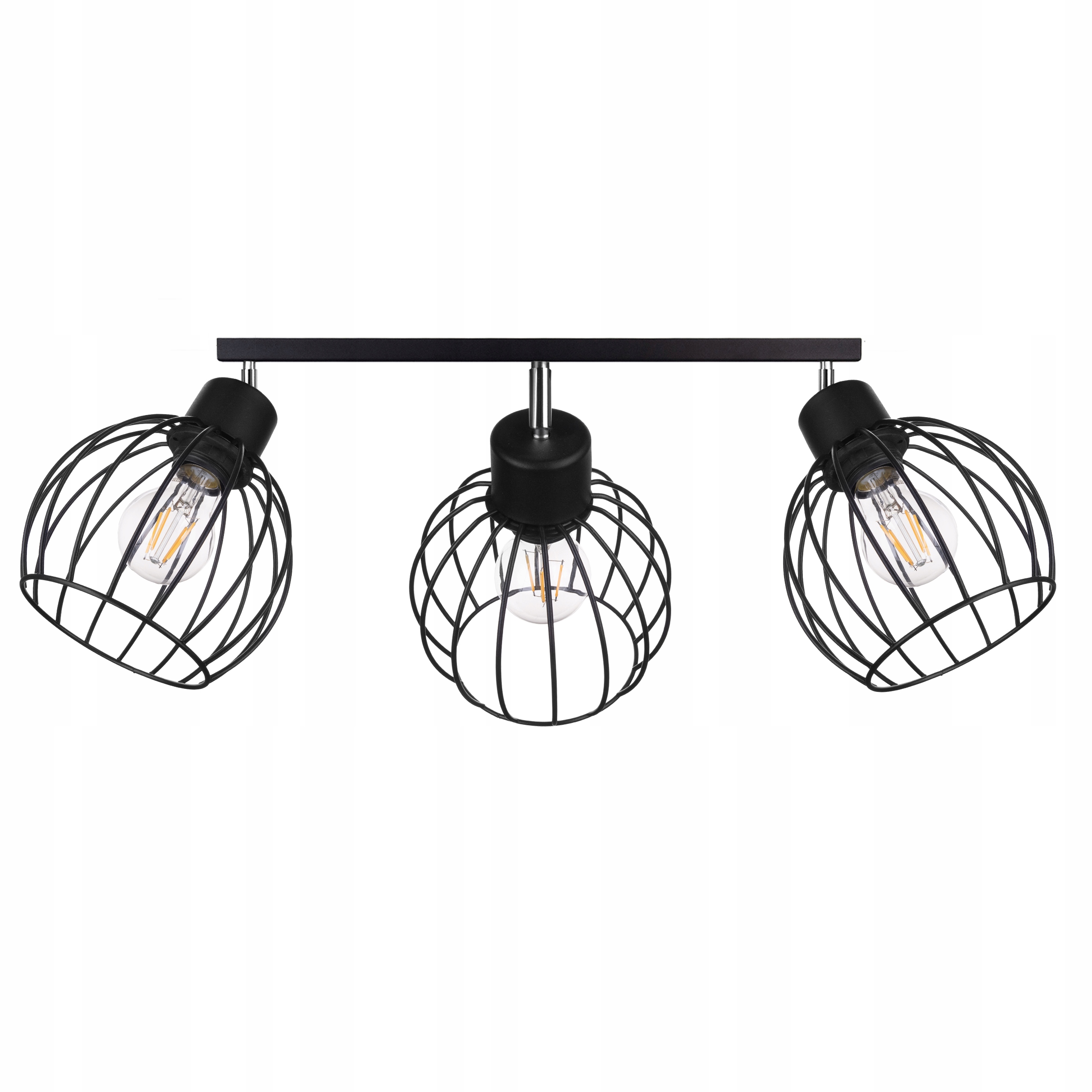 

Lampa Plafon Żyrandol regulowany Belka Kula drut