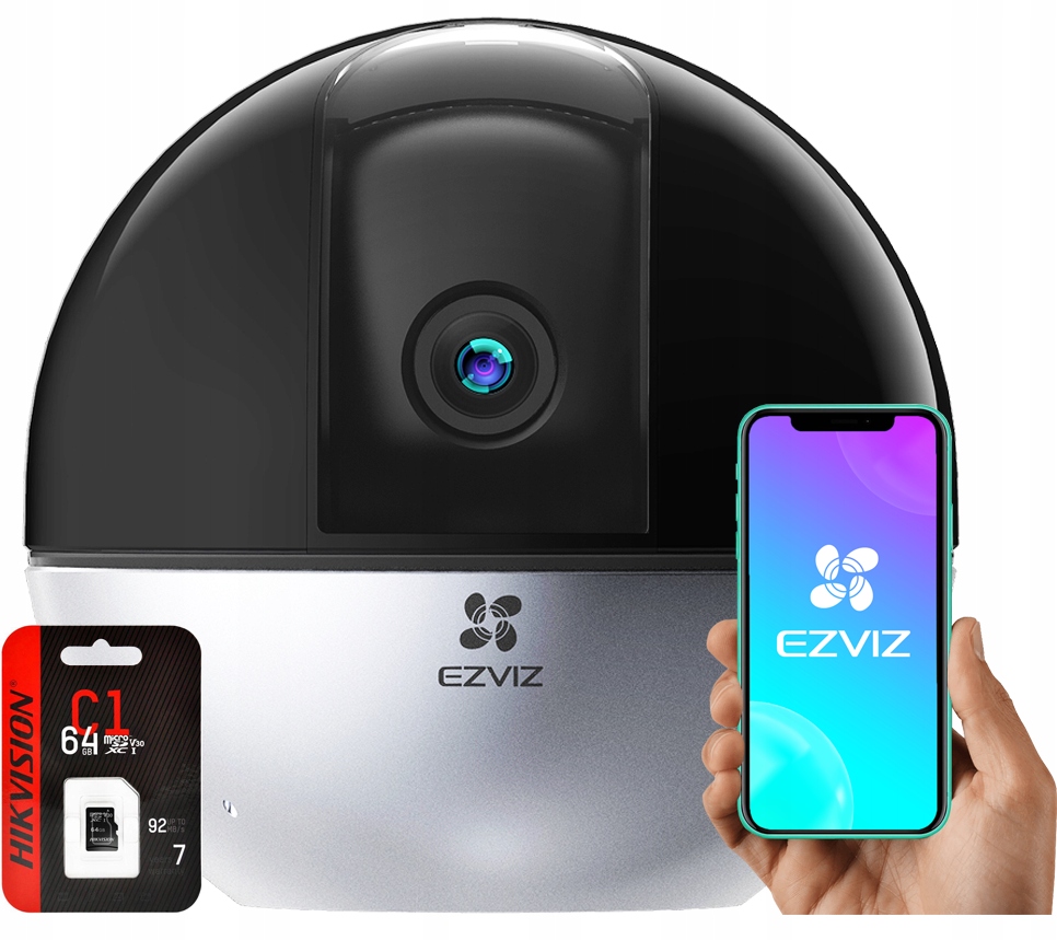

Niania Elektroniczna Kamera WiFi Obrotowa 4Mp 64Gb
