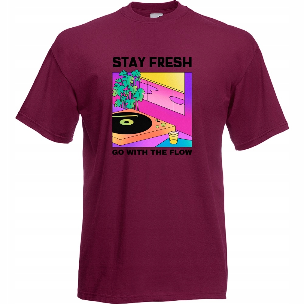 

Koszulka stay fresh go with the flow L burgund
