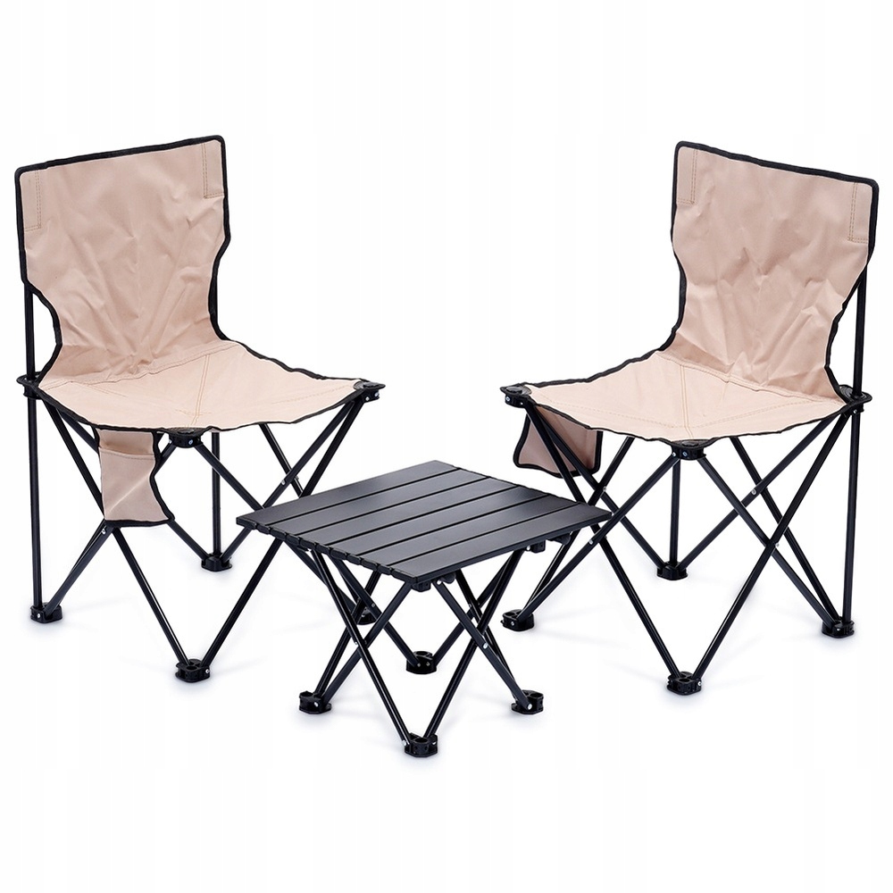 Turistické židle se stolkem, 3 ks