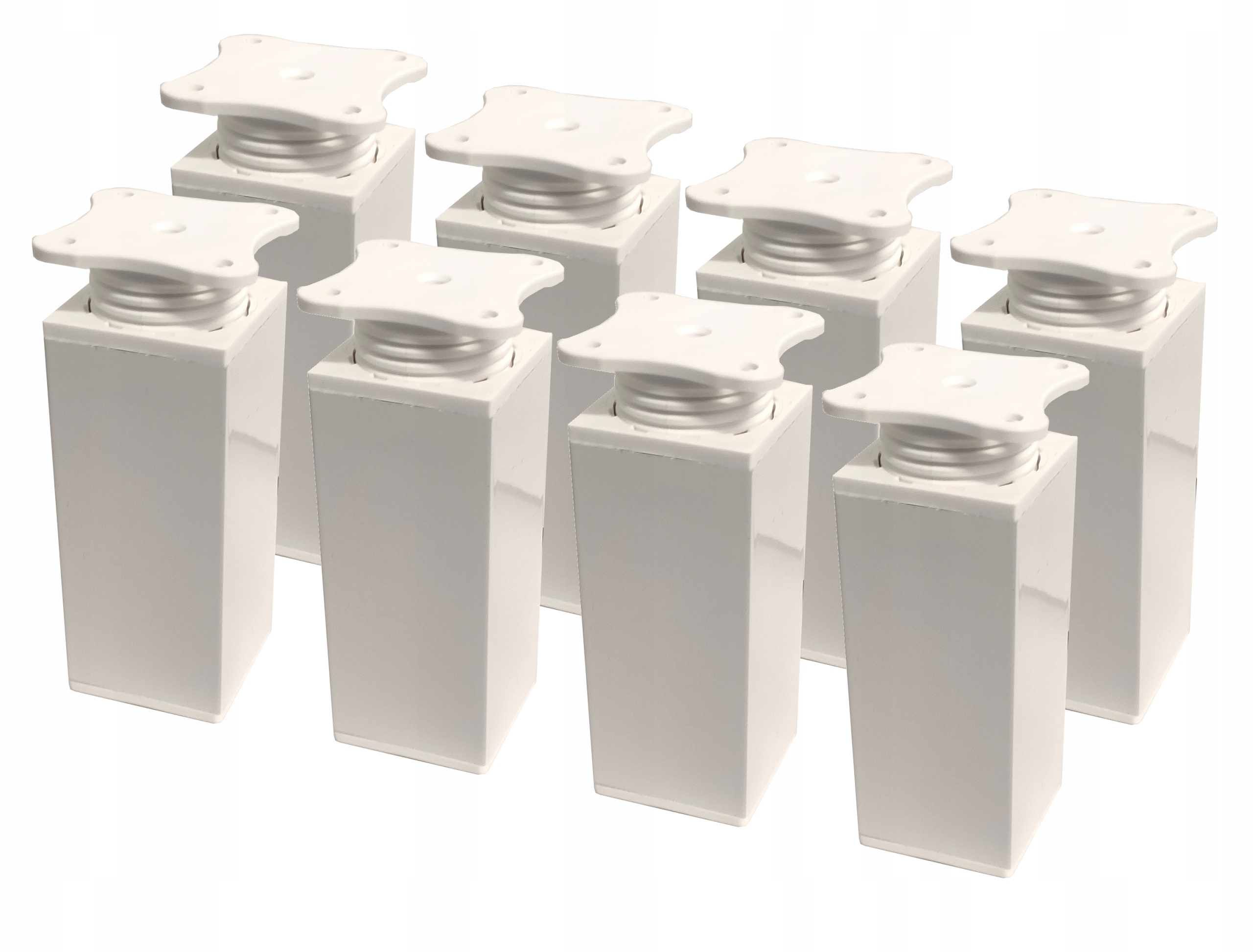 

8x Noga Nóżka Meblowa Biała T-223 Regulowana 60MM