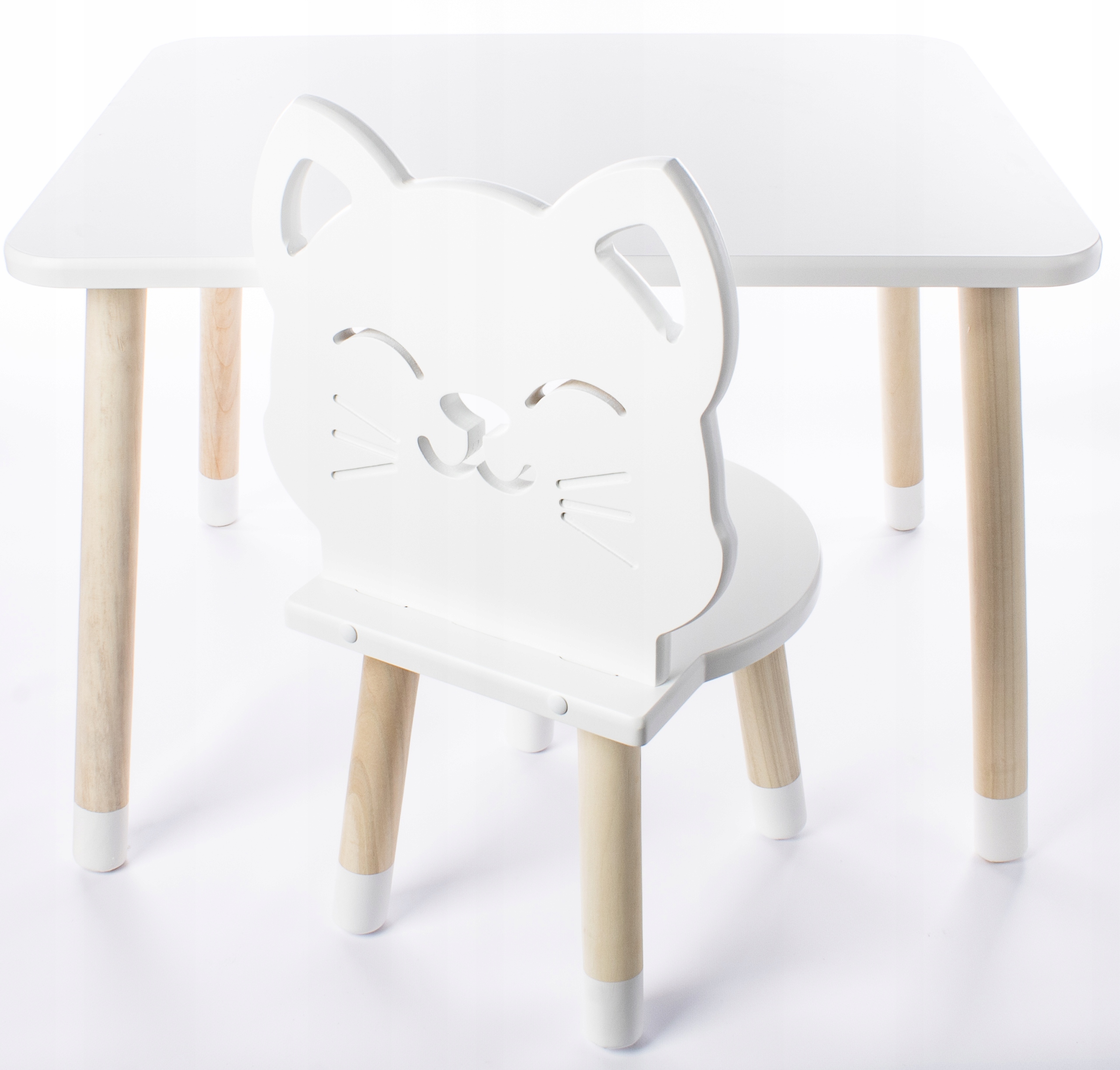 Zestaw Mebli Kotek, stół z jednym krzesłem