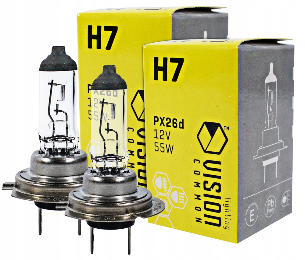 Komplet Żarówek H7 PX26D Żarówki 55W 12V 2 Szt Zestaw E4