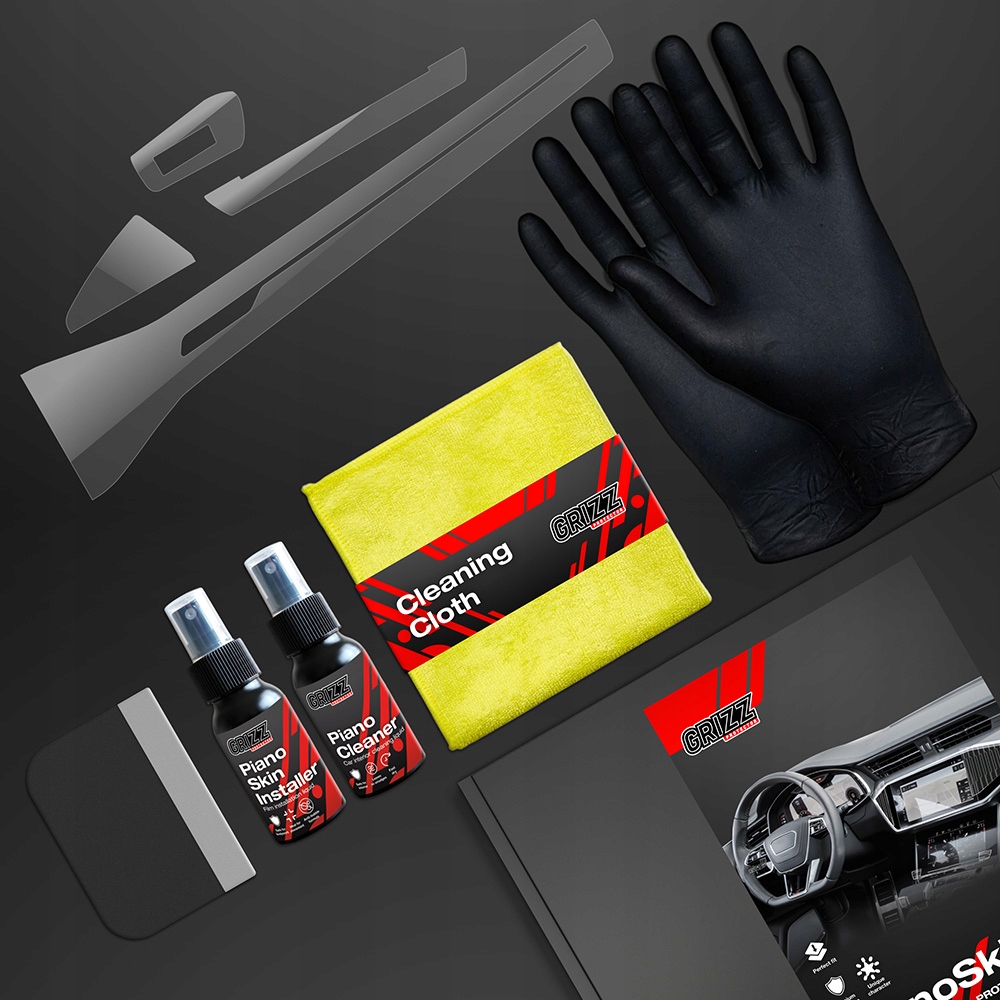 2w1 Grizz folia ochronna do wnętrza Tesla Model Y (2020-2024) Błyszcząca Kolor bezbarwny
