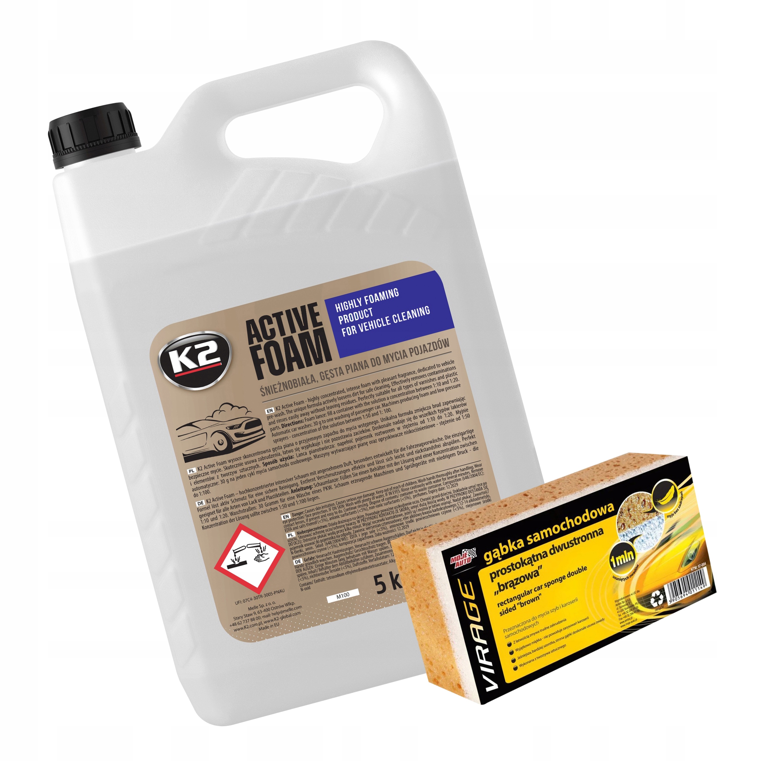 K2 FOAM MYCIE KAROSERII AKTYWNA PIANA 5L GĄBKA