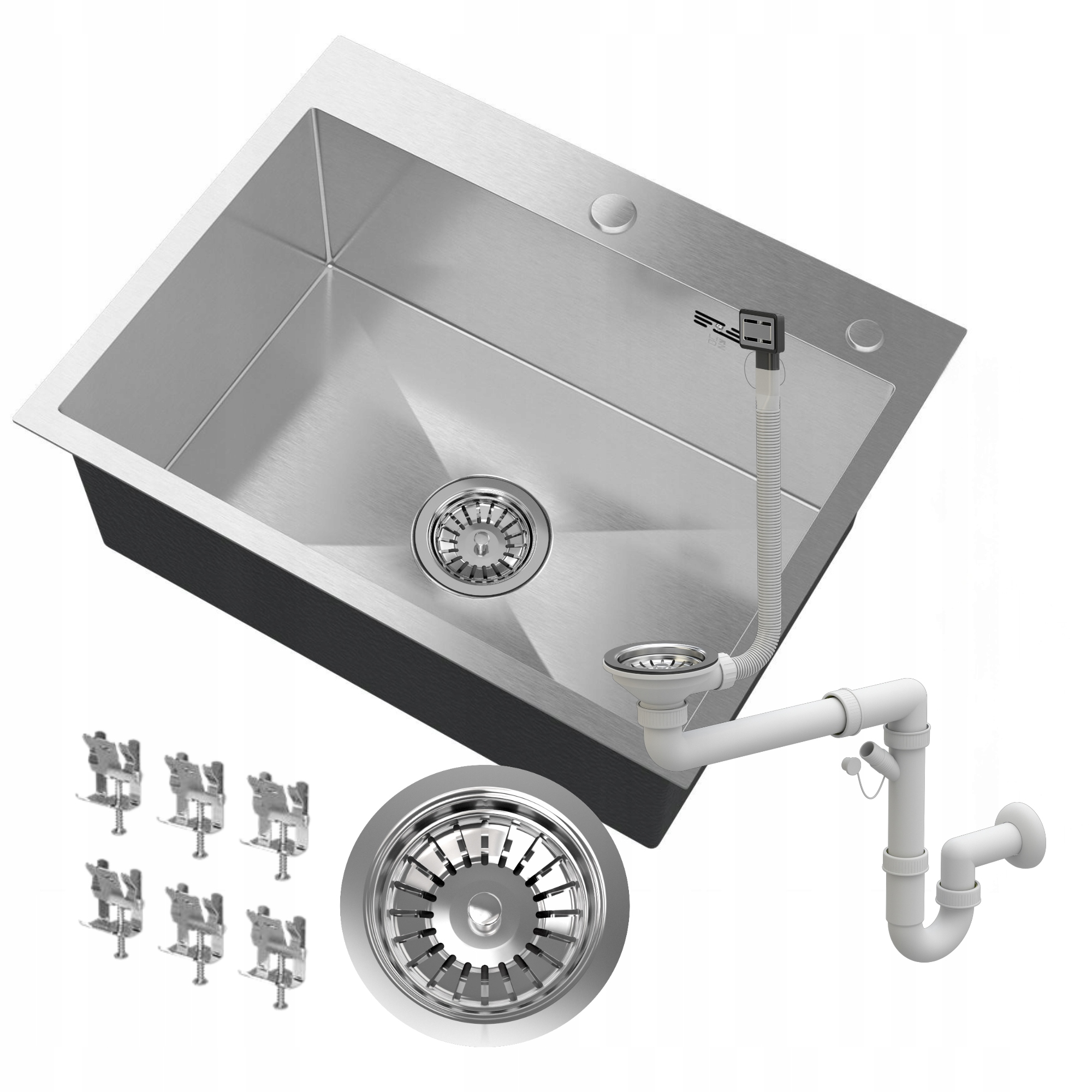 Jednokomorový Ocelový Dřez Chrom 58x45