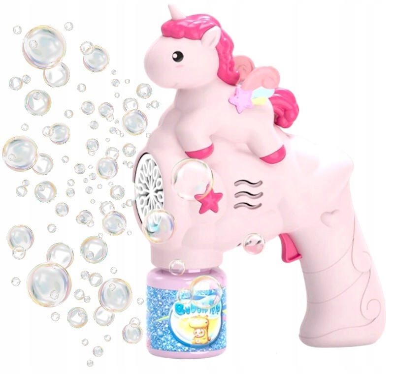 SUPER PISTOLET MASZYNKA DO BANIEK MYDLANYCH JEDNOROŻEC BAŃKI MYDLANE