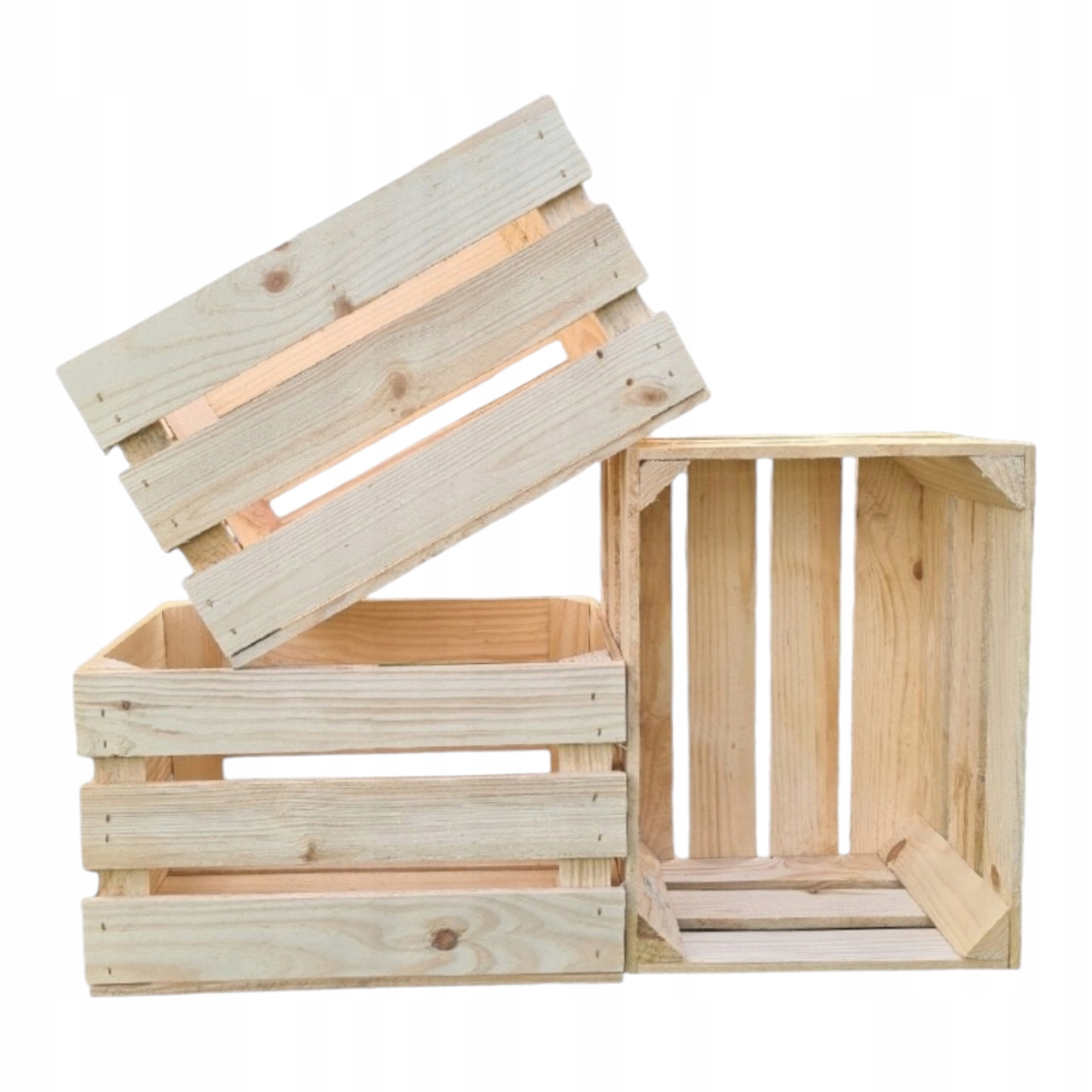 SKRZYNKA DREWNIANA naturalna 40x30x25