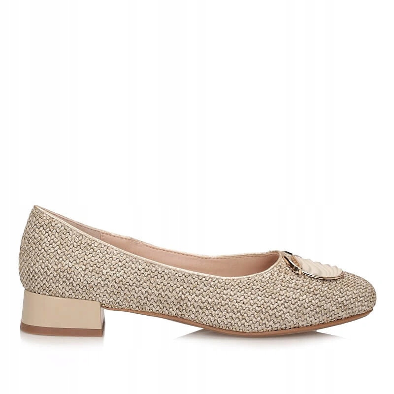 Dámské polobotky M. Daszyński SA268-8 Beigebreid béžové, nazouvací baleríny