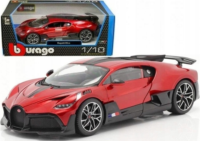 Bugatti Divo metalíza červená 1:18 Bburago