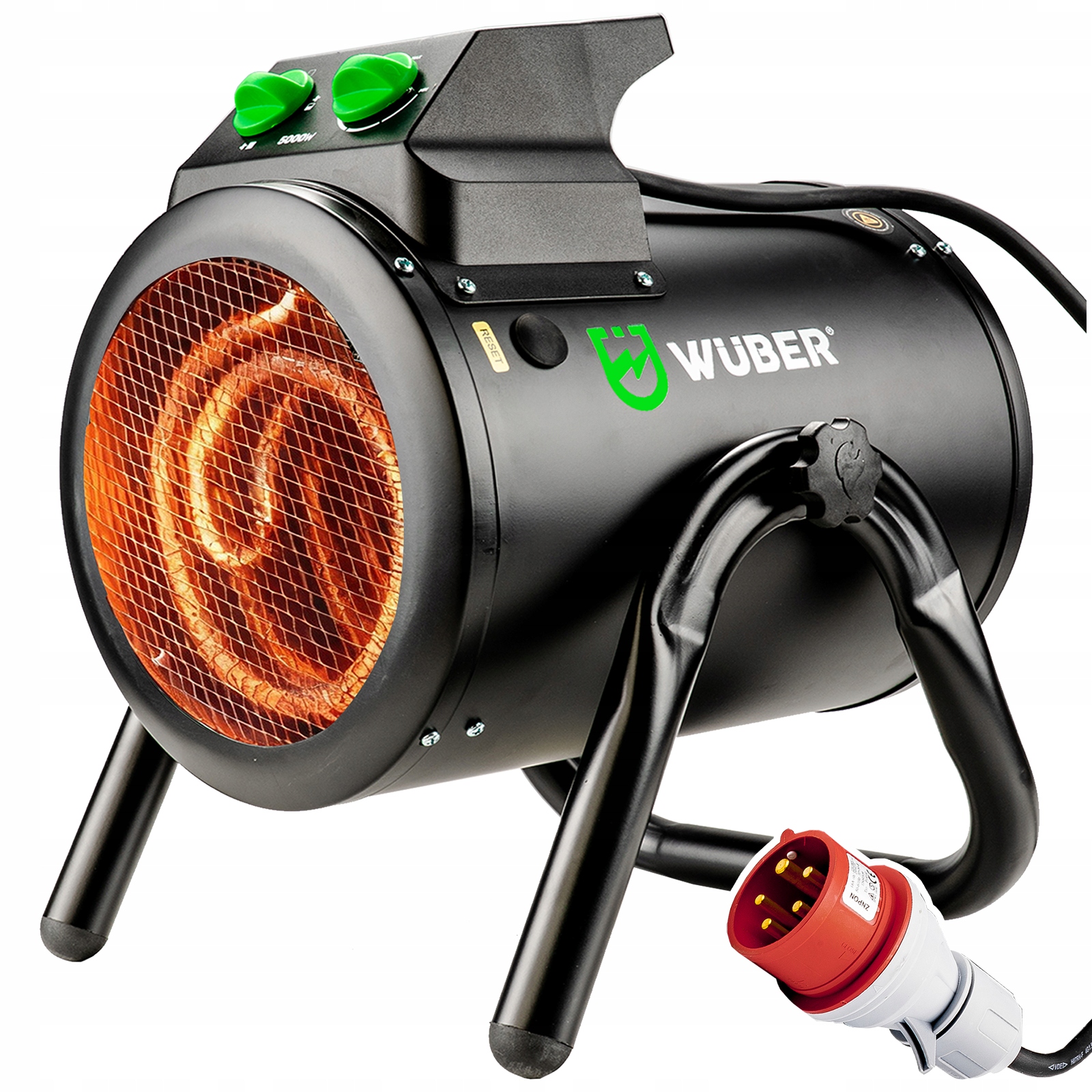 Elektrický Ohřívač 5KW 400V 3-FÁZOVÝ Termostat Farelka 5000W Radiátor