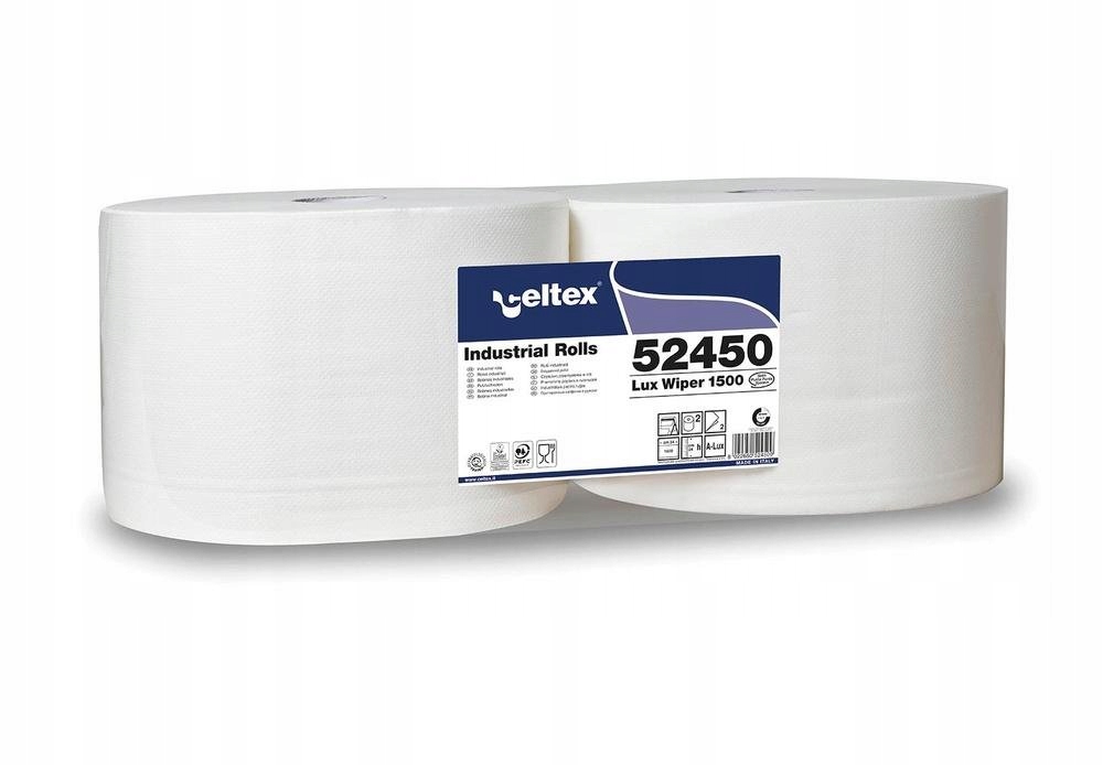 Levně Celtex Průmyslový papírový ručník bílý Lux 1500, šířka 24 cm 2 š