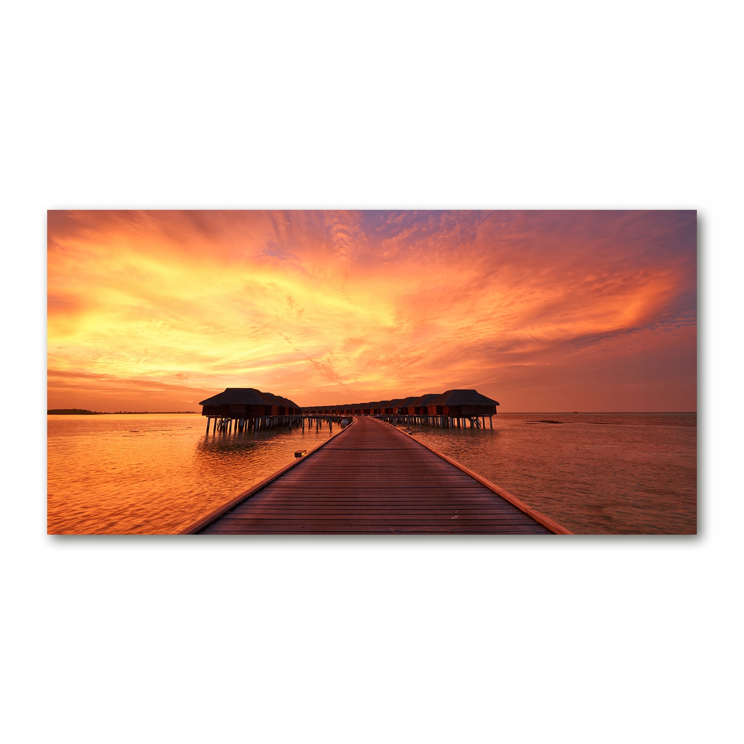 

Foto obraz szkło akryl Bungalowy Malediwy 120X60cm