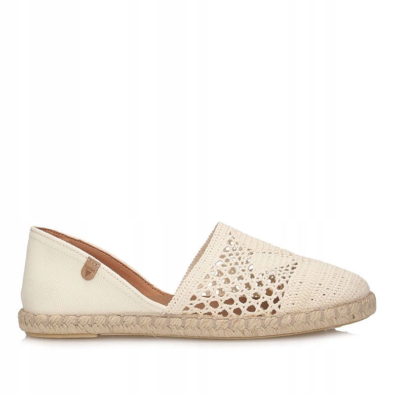 Originální španělské espadrilky Verbenas Carmen Crochet Crudo 030 0580561