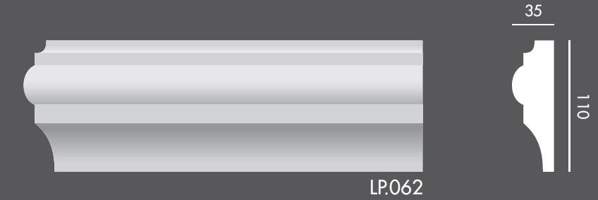 SZTUKATERIA ELEWACYJNA ZEWNĘTRZNA - LP062 Wysokość produktu 11 cm