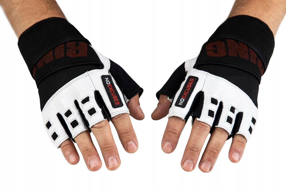 RĘKAWICZKI skórzane kulturystyczne na siłownię fitness do ćwiczeń skóra Rozmiar XL