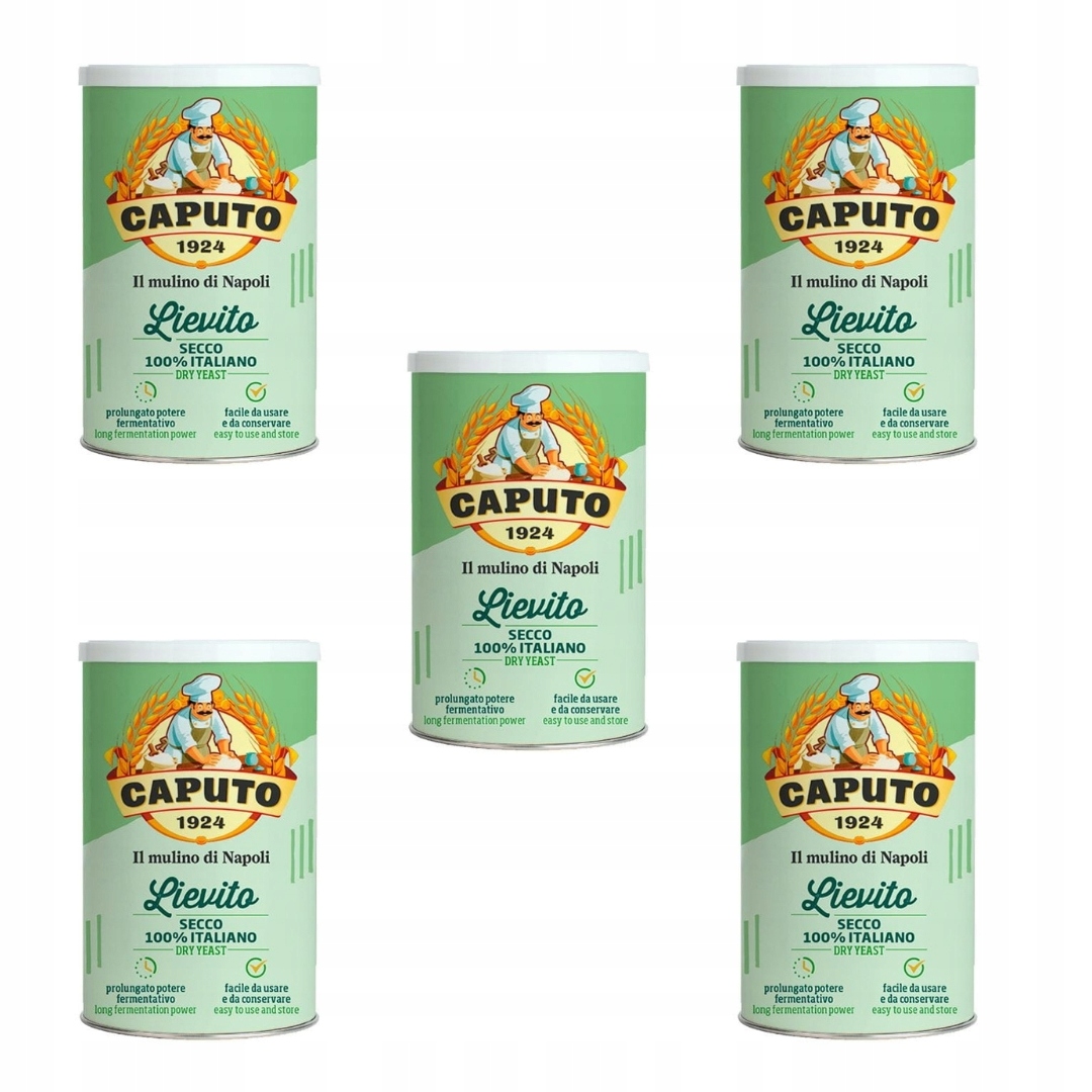 Levně Caputo sada 500 g Suché droždí 100 g x 5 příchuť Itálie balení plechovka