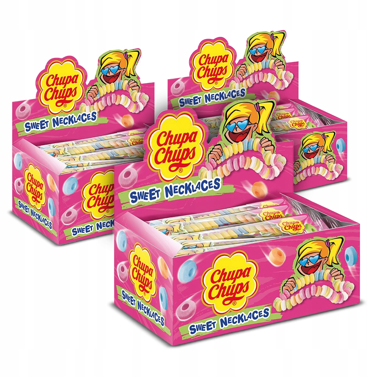 Chupa Chups słodkie naszyjniki Candy Necklace 72x14,7g