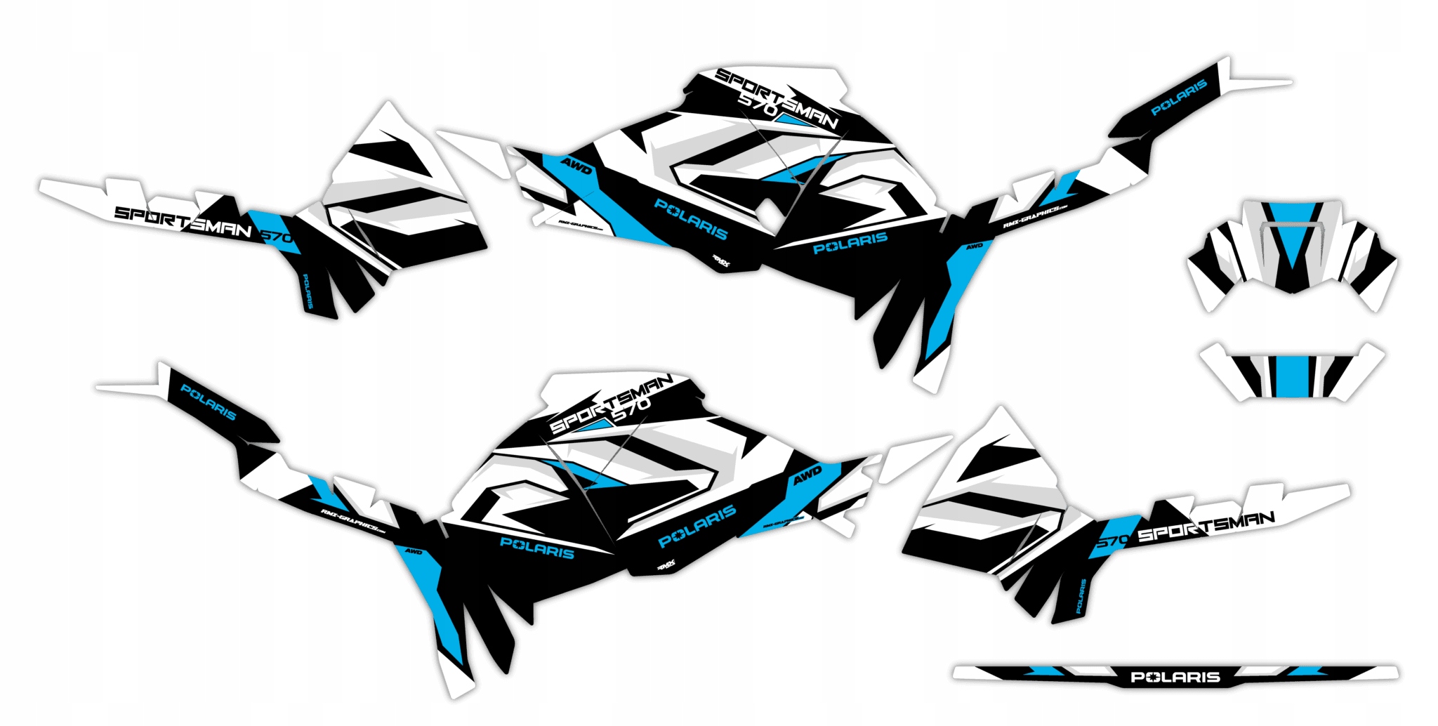 Dýha Samolepky Polaris Sportsman 570 2021+ #7427310