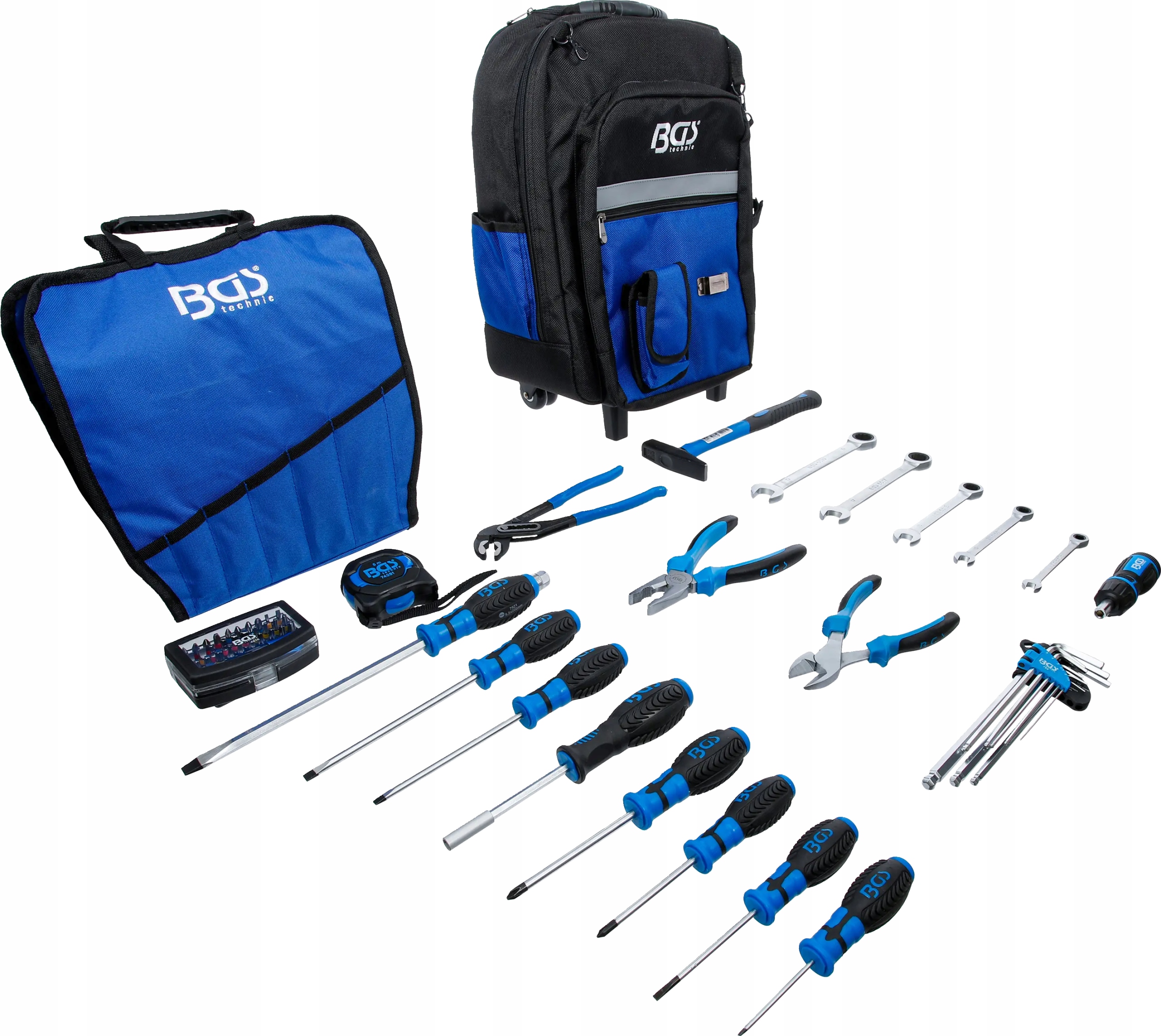 Batoh s sadou nářadí a teleskopickou rukojetí Bgs 3347